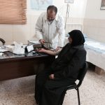 A patient receives a consultation at the IOM supported Taalabaya primary healthcare center. Photo credit Zeina Fahed IOM.